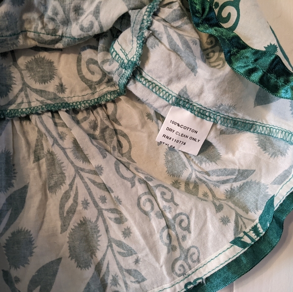 Hazel Teal Floral Babydoll Tank Top Stretch Lace - Picture 3 of 3